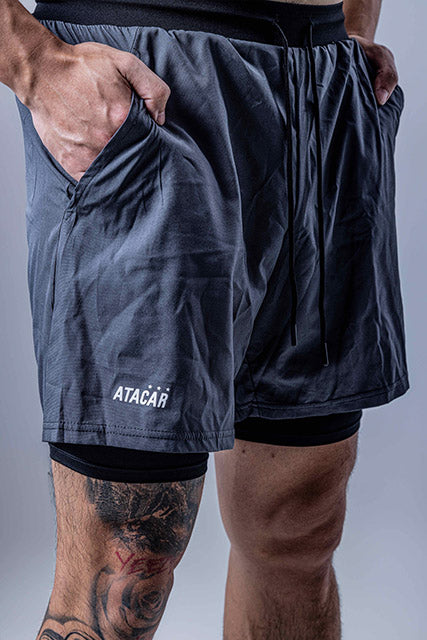 2 in 1 Stretchy Slim-fit Shorts