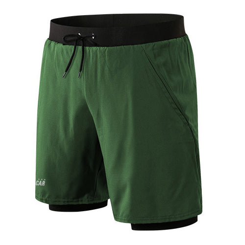 2 in 1 Stretchy Slim-fit Shorts