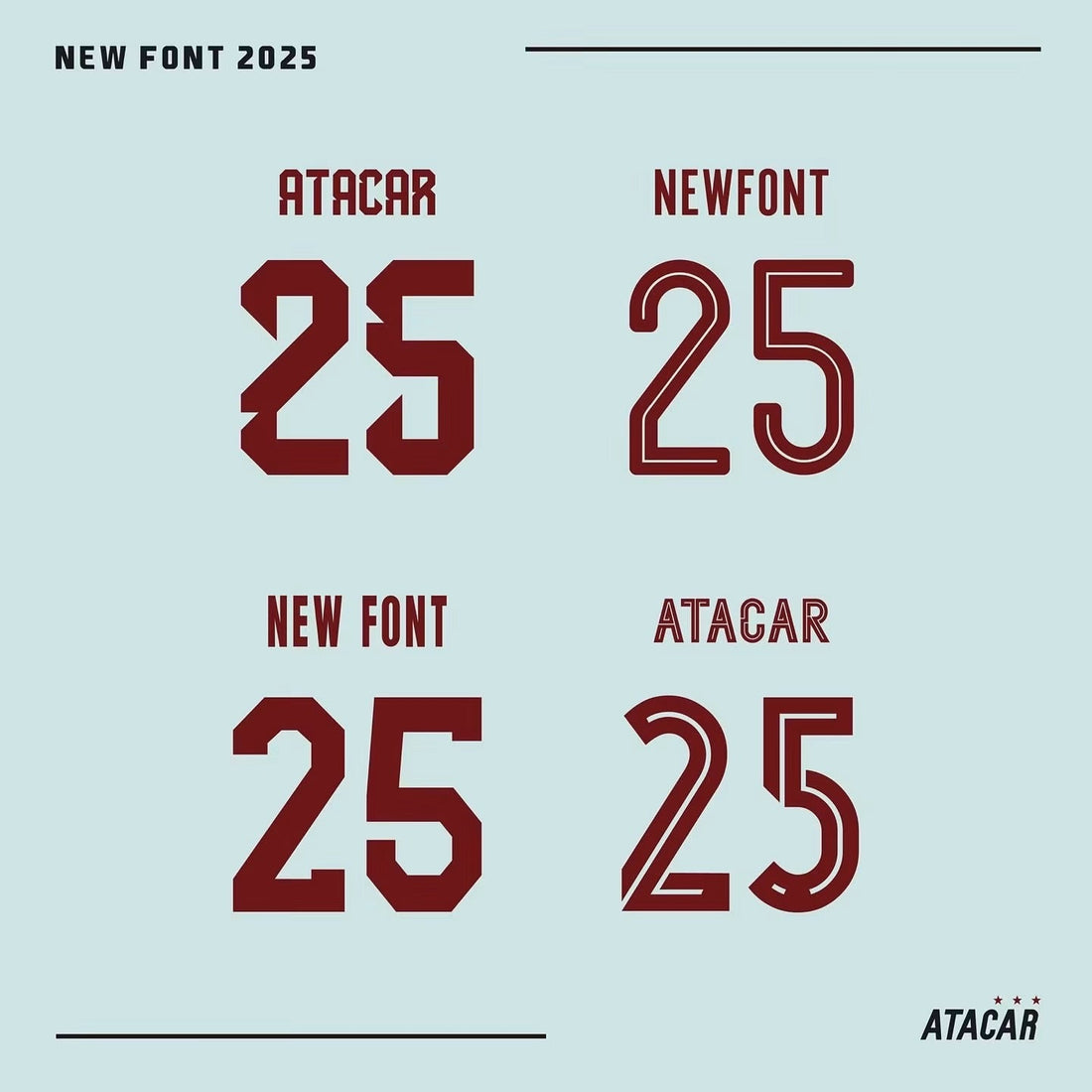 ATACAR 新款字體正式登場 | New ATACAR Fonts Now on Shirt Backs
