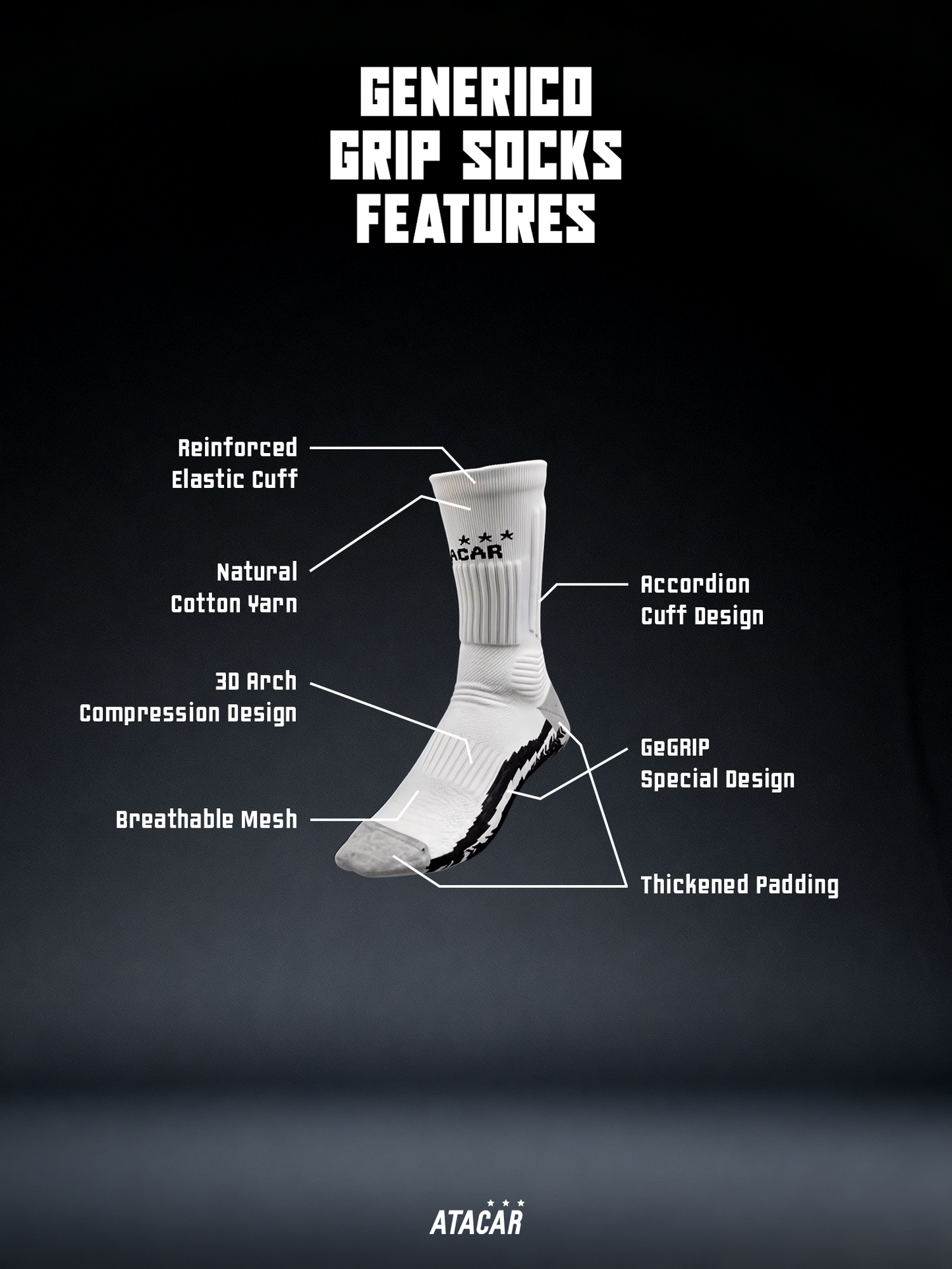 ATACAR Genérico Grip Socks