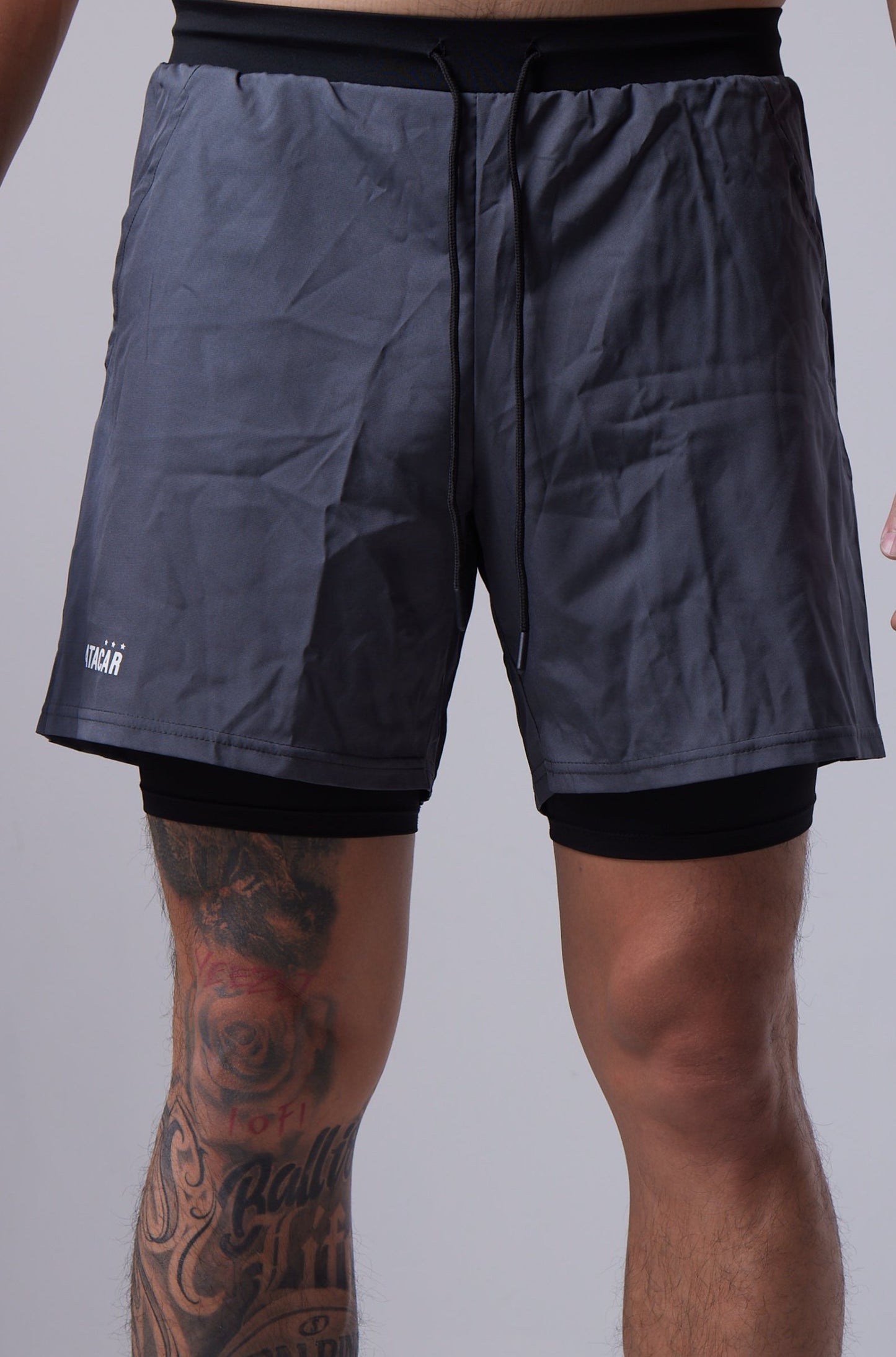 2 in 1 Stretchy Slim-fit Shorts