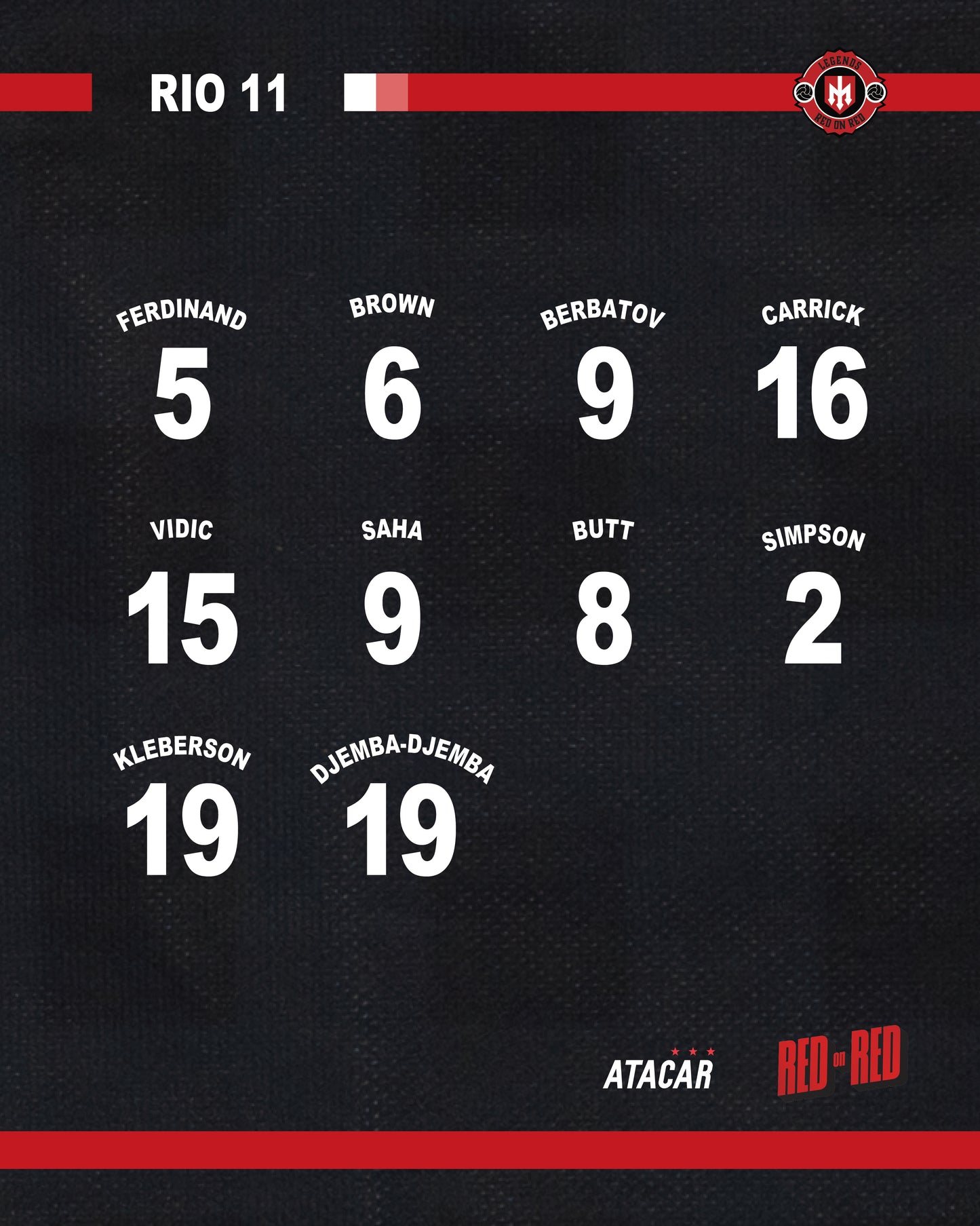 (Pre-Order) Red on Red - Rio 11 Exclusive Football Shirt - 雙紅會Rio 11限定球衣 (預購)