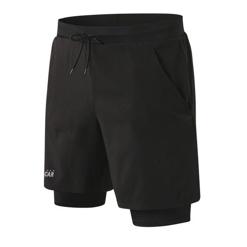 2 in 1 Stretchy Slim-fit Shorts